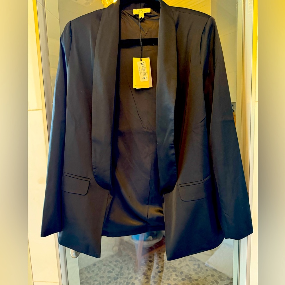 Elan satin blazer, NWT, medium